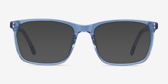 Connect Blue AcetateEyeglass Frames from EyeBuyDirect, with Tinted Lenses