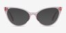 Quartet Clear Pink AcétateMontures de lunettes de vue d'EyeBuyDirect, Avec des Verres Teintés