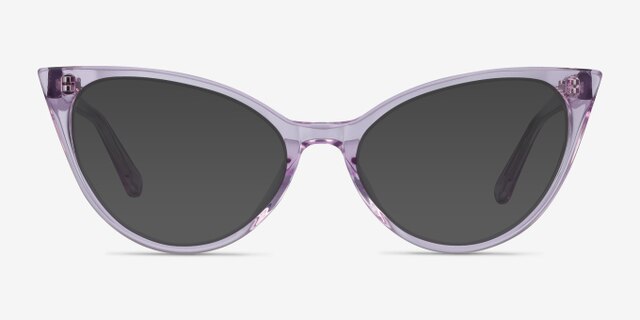 Quartet Clear Purple AcetateEyeglass Frames from EyeBuyDirect, with Tinted Lenses