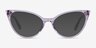 Quartet Clear Purple AcetateEyeglass Frames from EyeBuyDirect, with Tinted Lenses