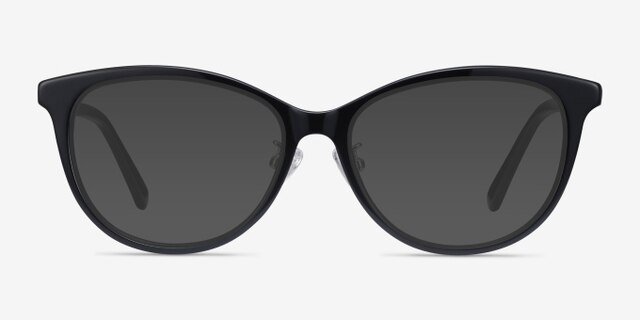 Helena Black AcetateEyeglass Frames from EyeBuyDirect, with Tinted Lenses