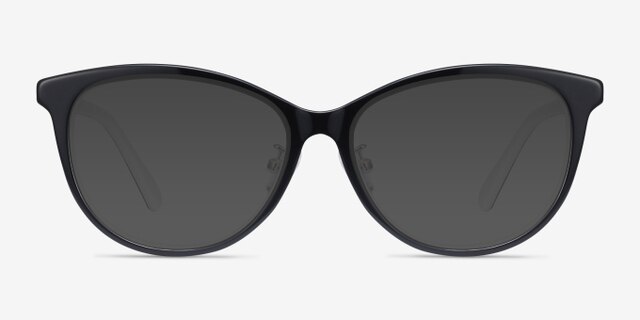 Helena Black White AcetateEyeglass Frames from EyeBuyDirect, with Tinted Lenses