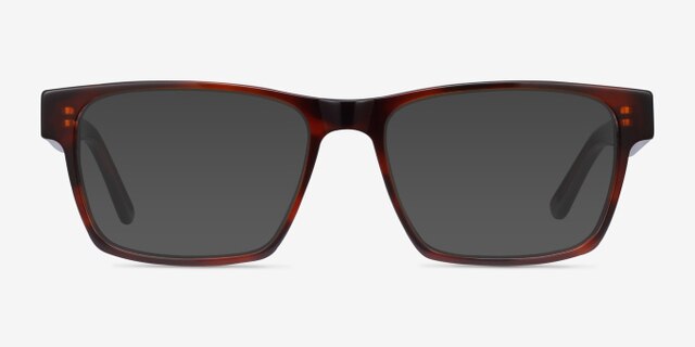Reyes Brown AcetateEyeglass Frames from EyeBuyDirect, with Tinted Lenses