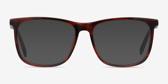 Mezzanine Brown AcetateEyeglass Frames from EyeBuyDirect, with Tinted Lenses