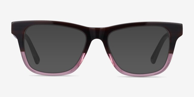 Feeling Brown Purple AcetateEyeglass Frames from EyeBuyDirect, with Tinted Lenses