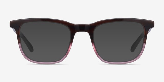 Ville Brown Purple AcetateEyeglass Frames from EyeBuyDirect, with Tinted Lenses
