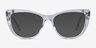 Little Charlotte Clear AcetateEyeglass Frames from EyeBuyDirect, with Tinted Lenses