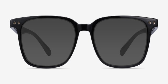 Piano Black PlasticEyeglass Frames from EyeBuyDirect, with Tinted Lenses