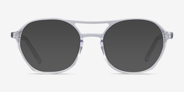 Higher Transparent AcétateMontures de lunettes de vue d'EyeBuyDirect, Avec des Verres Teintés