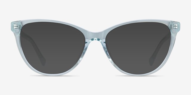 Sing Clear Blue AcetateEyeglass Frames from EyeBuyDirect, with Tinted Lenses
