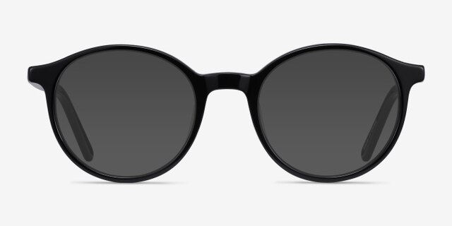 Excel Black AcetateEyeglass Frames from EyeBuyDirect, with Tinted Lenses