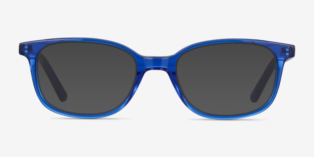 Leap Blue AcetateEyeglass Frames from EyeBuyDirect, with Tinted Lenses