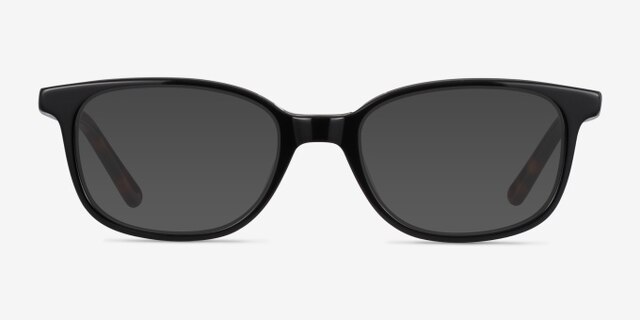 Leap Black AcetateEyeglass Frames from EyeBuyDirect, with Tinted Lenses