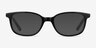 Leap Black AcetateEyeglass Frames from EyeBuyDirect, with Tinted Lenses