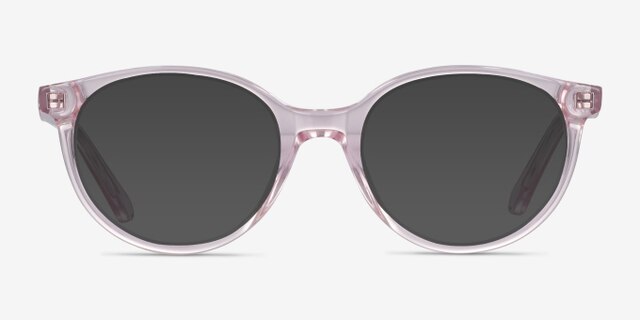 Trust Clear Pink AcetateEyeglass Frames from EyeBuyDirect, with Tinted Lenses