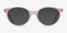 Trust Clear Pink AcetateEyeglass Frames from EyeBuyDirect, with Tinted Lenses