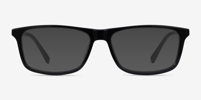 Intent Black AcetateEyeglass Frames from EyeBuyDirect, with Tinted Lenses
