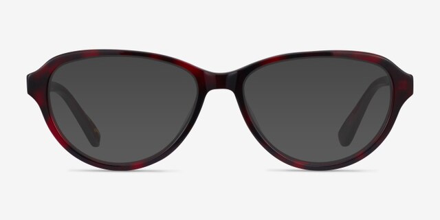 Misha Red Tortoise AcetateEyeglass Frames from EyeBuyDirect, with Tinted Lenses