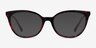Sigilo Red Floral AcetateEyeglass Frames from EyeBuyDirect, with Tinted Lenses