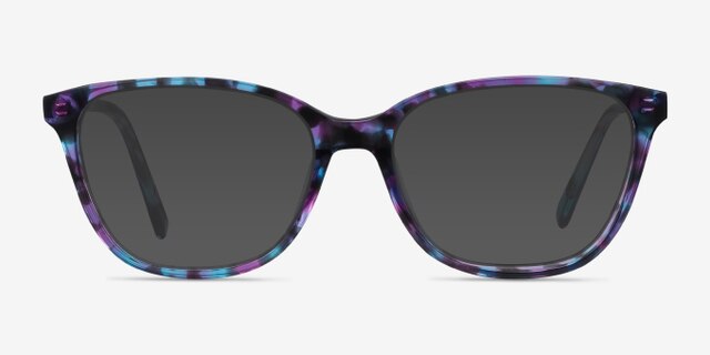 Arte Purple Tortoise AcetateEyeglass Frames from EyeBuyDirect, with Tinted Lenses