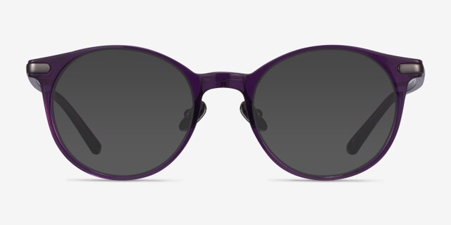 Buho Purple AcetateEyeglass Frames from EyeBuyDirect, with Tinted Lenses