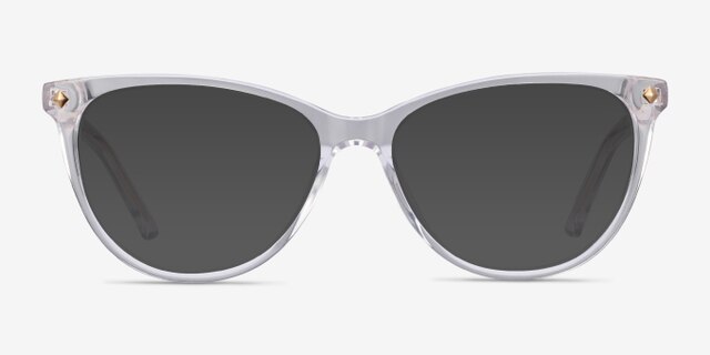Leonie Clear AcetateEyeglass Frames from EyeBuyDirect, with Tinted Lenses