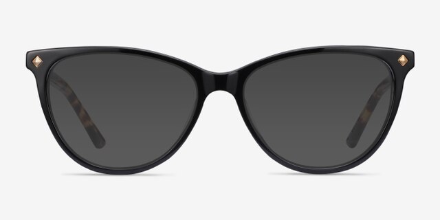Leonie Black Tortoise AcetateEyeglass Frames from EyeBuyDirect, with Tinted Lenses