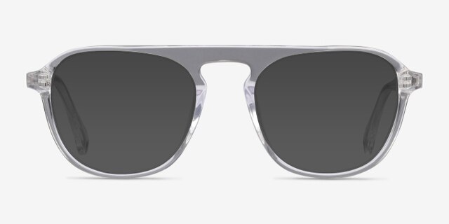 Ida Clear AcetateEyeglass Frames from EyeBuyDirect, with Tinted Lenses