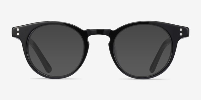 Flora Black AcetateEyeglass Frames from EyeBuyDirect, with Tinted Lenses