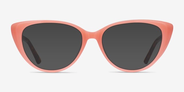 Anastasia Coral & Tortoise AcetateEyeglass Frames from EyeBuyDirect, with Tinted Lenses