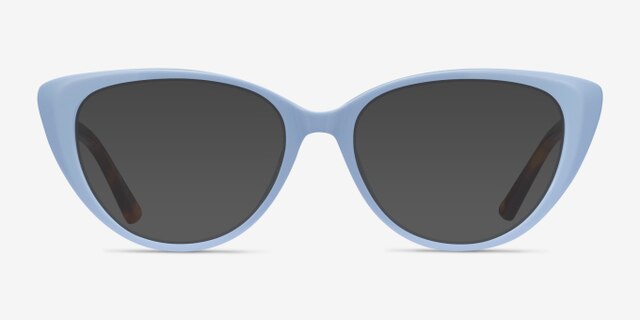 Anastasia Baby Blue & Tortoise AcetateEyeglass Frames from EyeBuyDirect, with Tinted Lenses