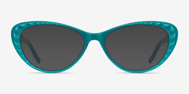 Persona Teal AcetateEyeglass Frames from EyeBuyDirect, with Tinted Lenses