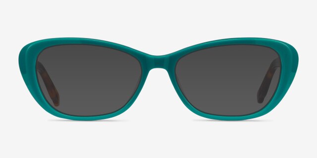 Selina Teal & Tortoise AcetateEyeglass Frames from EyeBuyDirect, with Tinted Lenses