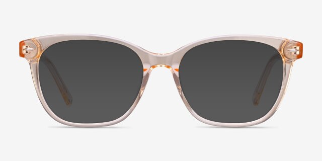 Yana Clear Melon AcetateEyeglass Frames from EyeBuyDirect, with Tinted Lenses