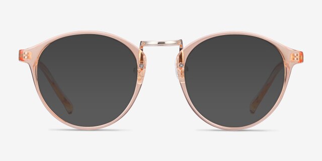 Chillax Clear Melon MetalEyeglass Frames from EyeBuyDirect, with Tinted Lenses