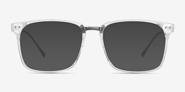 Forte Clear Plastic-metalEyeglass Frames from EyeBuyDirect, with Tinted Lenses