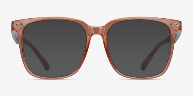Piano Brown PlasticEyeglass Frames from EyeBuyDirect, with Tinted Lenses