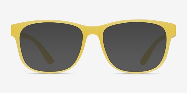 Milo Yellow PlasticEyeglass Frames from EyeBuyDirect, with Tinted Lenses