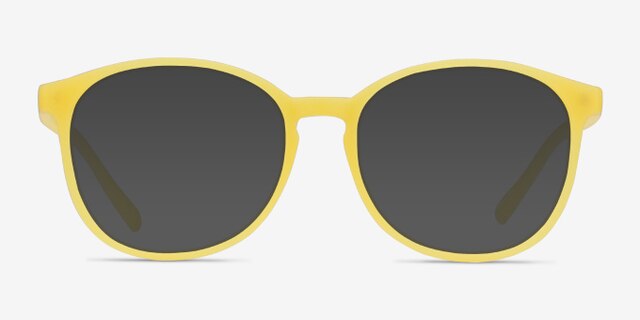 Dutchess Yellow PlasticEyeglass Frames from EyeBuyDirect, with Tinted Lenses
