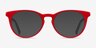Tradition Red & Navy AcetateEyeglass Frames from EyeBuyDirect, with Tinted Lenses