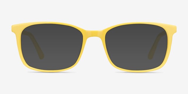 Equality Yellow AcetateEyeglass Frames from EyeBuyDirect, with Tinted Lenses