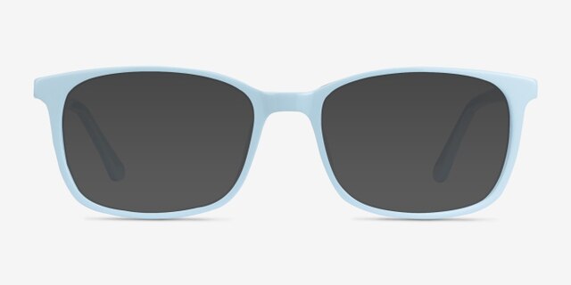 Equality Blue AcetateEyeglass Frames from EyeBuyDirect, with Tinted Lenses