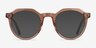 Mikoto Clear Brown AcetateEyeglass Frames from EyeBuyDirect, with Tinted Lenses