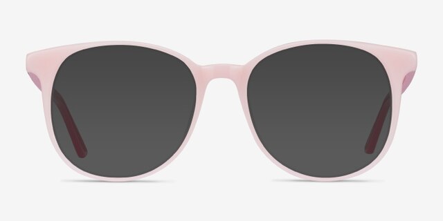 Solveig Pink & Red AcetateEyeglass Frames from EyeBuyDirect, with Tinted Lenses