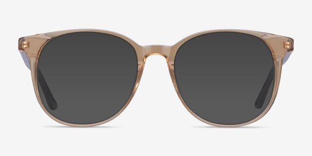 Solveig Clear Brown AcetateEyeglass Frames from EyeBuyDirect, with Tinted Lenses