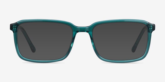 Rafferty Teal AcetateEyeglass Frames from EyeBuyDirect, with Tinted Lenses