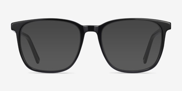 Finn Noir AcétateMontures de lunettes de vue d'EyeBuyDirect, Avec des Verres Teintés