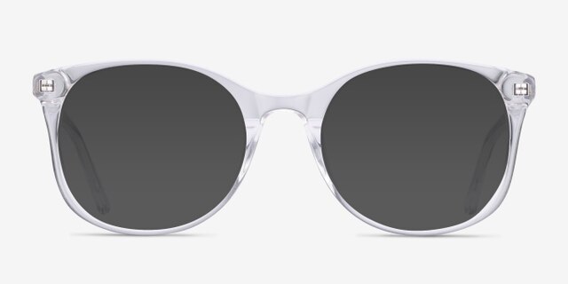 Greta Clear AcetateEyeglass Frames from EyeBuyDirect, with Tinted Lenses