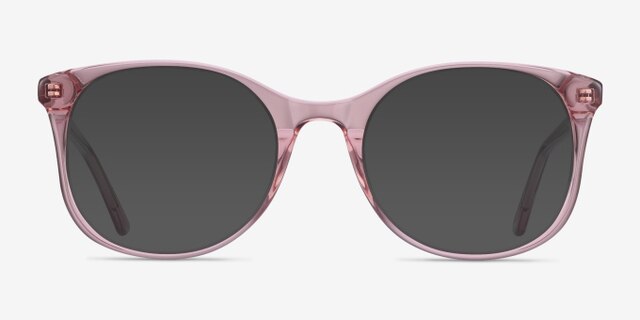Greta Clear Pink AcetateEyeglass Frames from EyeBuyDirect, with Tinted Lenses