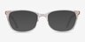 Lena Clear Beige AcetateEyeglass Frames from EyeBuyDirect, with Tinted Lenses